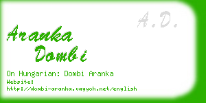 aranka dombi business card